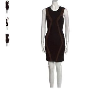 Sexy L'AGENCE Crew Neck Mini Sheath Dress